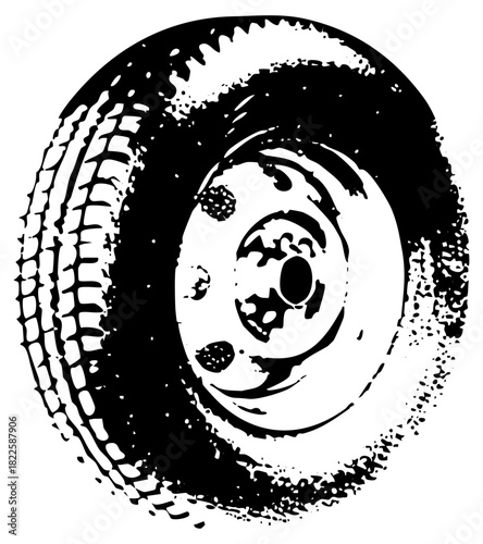 Tire Tracks Illustrate Motion in Automotive Design