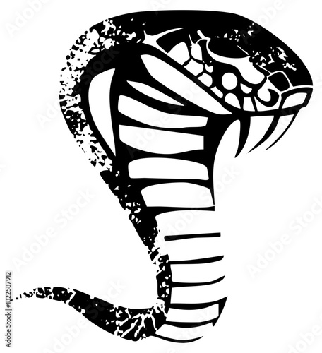 Cobra Strikes Aggressively in Illustration