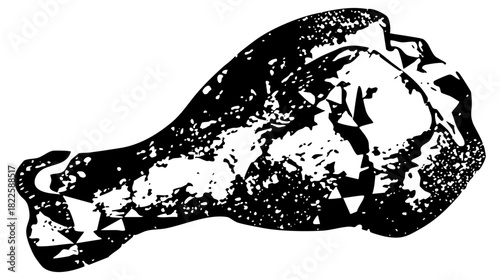 Chicken drumstick illustrates texture in food