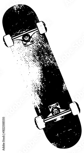 Skateboard Slides Dynamically Concrete Surface