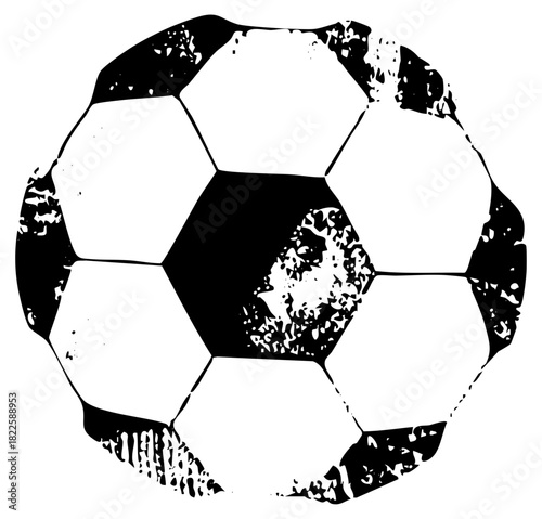 Soccer ball texture in a sports illustration