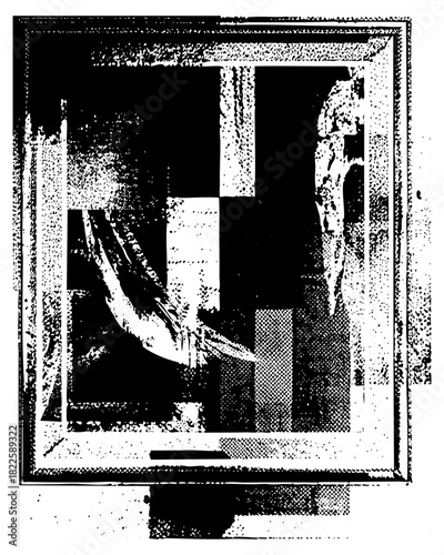 Abstract composition geometry in a modern art installation