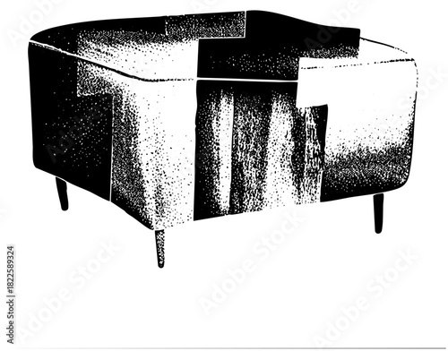 Sofa presents texture in a modern living room