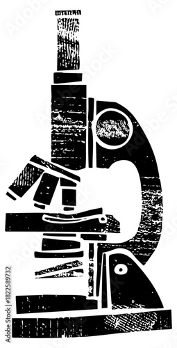 Microscope illustrates science in a research laboratory