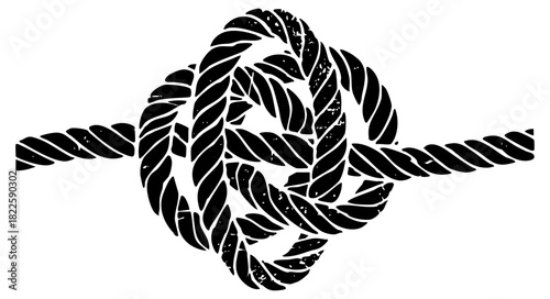 Rope Knot Illustrates Strength in Nautical Design
