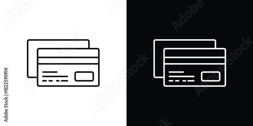 Credit card icons pack set, ready to use vector