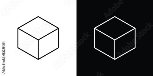 Cube icons pack set, ready to use vector