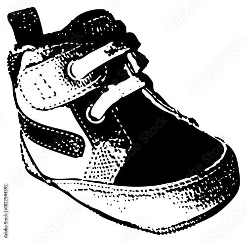 Baby shoe illustrates for infant product design
