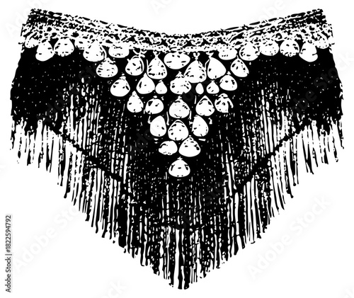 Fringe Waistband Decorates Carnival Costume