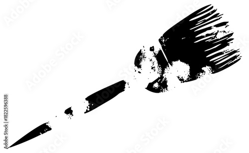 Paintbrush Breaks Apart in Artistic Expression