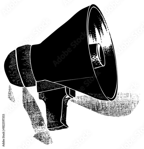 Megaphone Announces News in a Public Forum