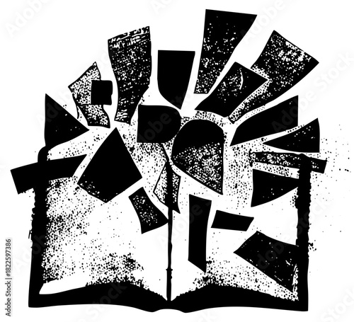 Flower Explodes Energy Abstract