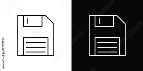 Floppy disk icons pack set, ready to use vector