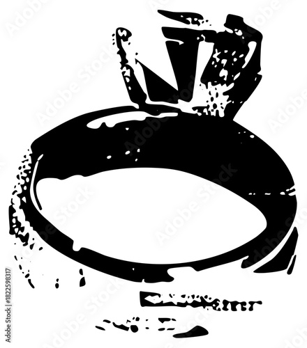 Engagement ring glistens with romance in a proposal setting