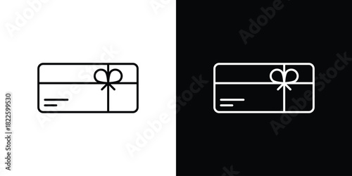Gift card icons pack set, ready to use vector