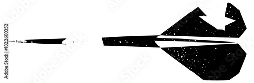 Dart flies through air impacting target