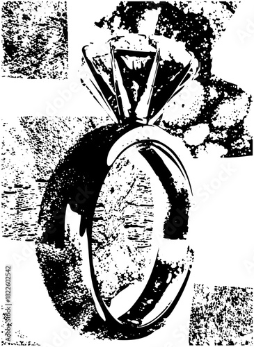 Diamond ring showcases elegance in a romantic proposal