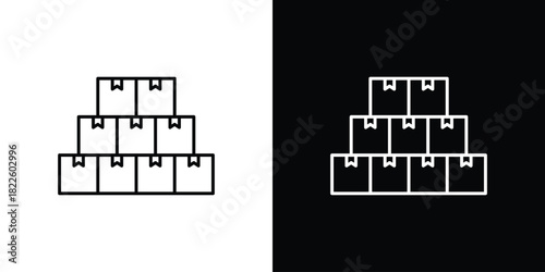 Inventory icons pack set, ready to use vector