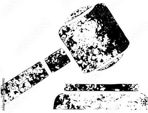 Gavel Falls Justice in Courtroom