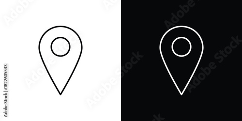 Location pin icons pack set, ready to use vector