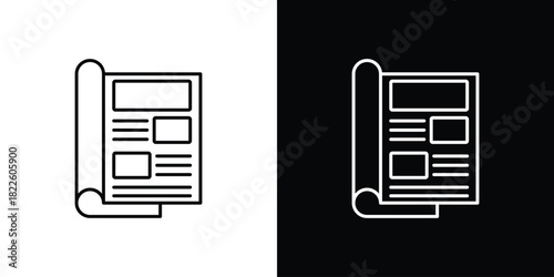 Magazines icons pack set, ready to use vector
