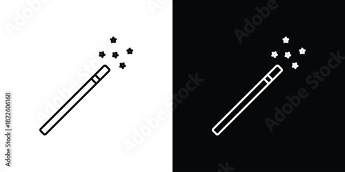 Magic wand icons pack set, ready to use vector