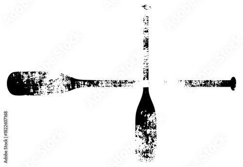 Canoe Paddle Illustrates Recreation on Water