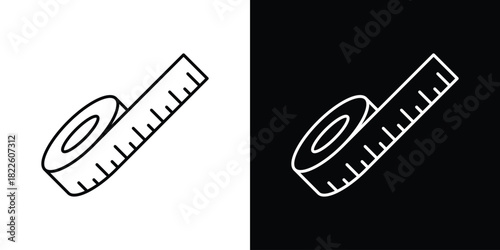 Meter tape icons pack set, ready to use vector