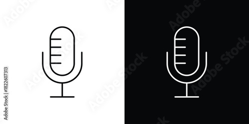 Microphone icons pack set, ready to use vector