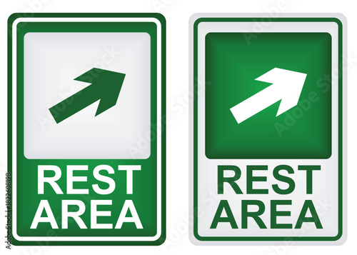 Rest area sign. vector illustration