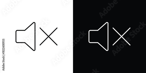 Mute icons pack set, ready to use vector