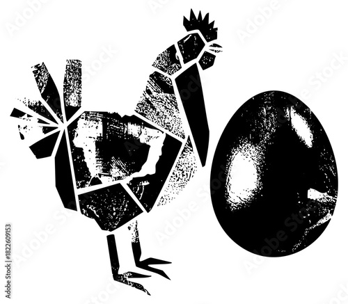 Rooster Illustrates Strength in Farm Setting