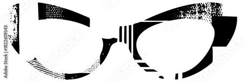 Eyeglasses display abstract design in style