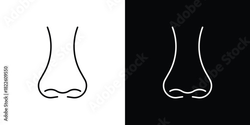 Nose icons pack set, ready to use vector