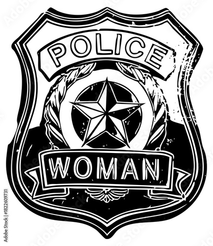 Police Badge Illustrates in Law Enforcement