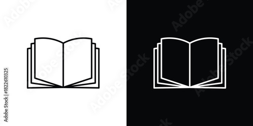 open book icons pack set, ready to use vector