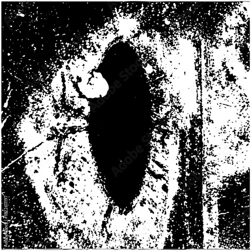 Grunge texture reveals abstract shape in distressed