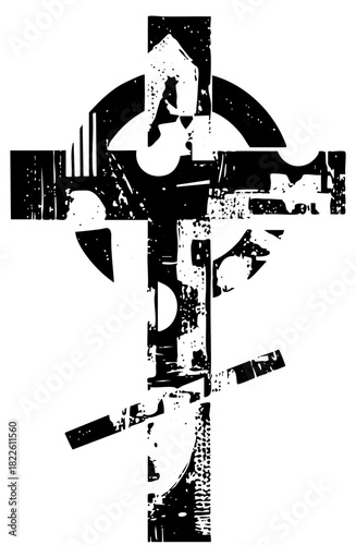 Celtic Knot Illustrates Interwoven Design in Abstract Composition