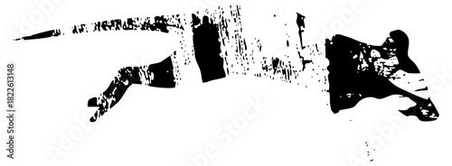 Dog runs dynamically in texture