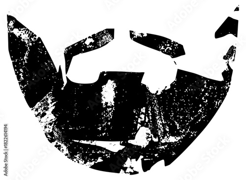 face expresses happiness in abstract design