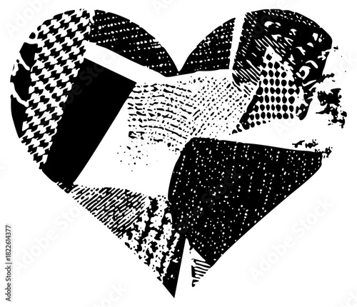 Heart Reveals Texture in Abstract Composition