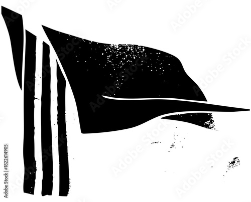 Flag Waves Triumphantly in Protest