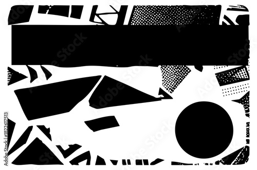 Abstract shapes compose dynamic composition for modern graphic design