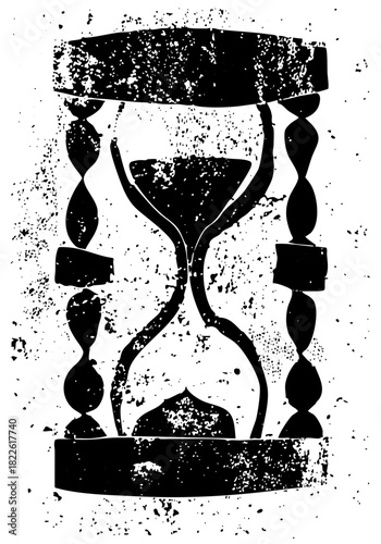 Hourglass passage in abstract illustration