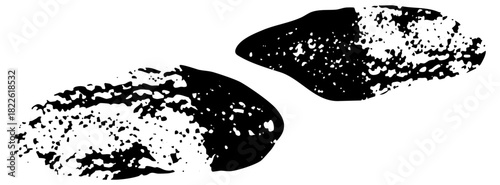 Footprints reveal trail in muddy terrain