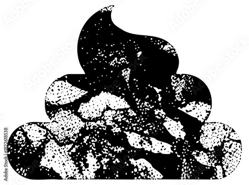 Excrement Illustrates Texture in a Graphic Design