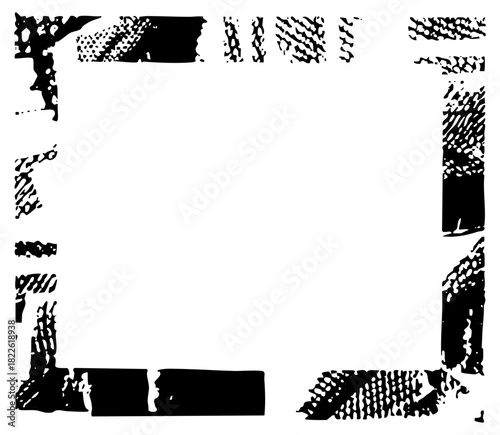 Letterframe texture within a graphic design