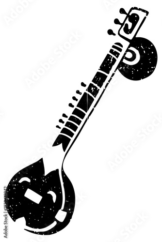 Electric guitar music in a recording studio