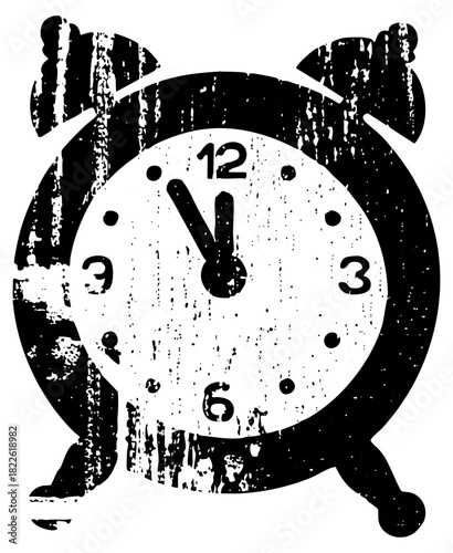 Alarm clock rings urgently in a morning routine