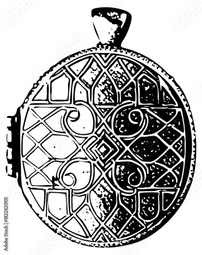 Pocket Watch Illustrates Intricate Detail in Vintage Style